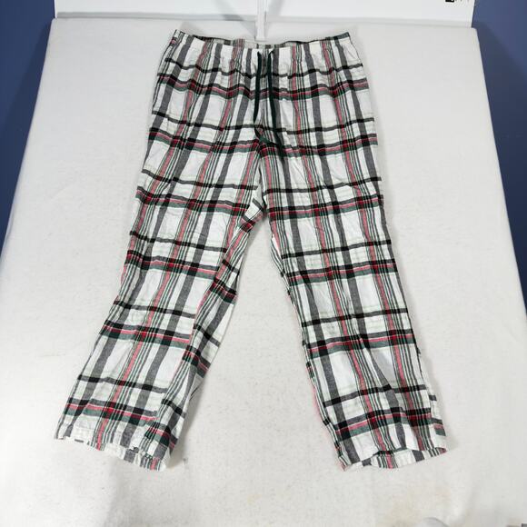 Croft & Barrow 2 pc Flannel Pajamas Woman XXL Button Top Drawstring Elas Waist - Picture 12 of 15